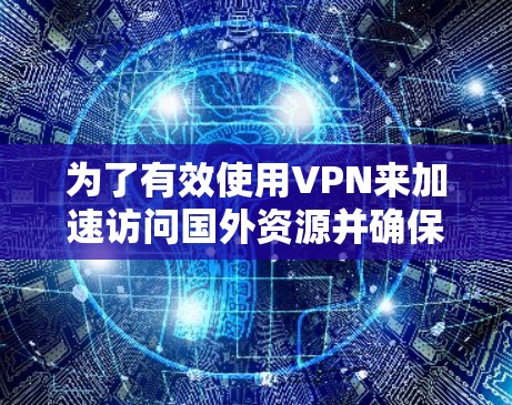 为了有效使用VPN来加速访问国外资源并确保安全性，以下是组织化的建议步骤