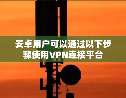 安卓用户可以通过以下步骤使用VPN连接平台