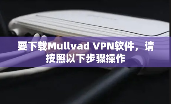 要下载Mullvad VPN软件，请按照以下步骤操作